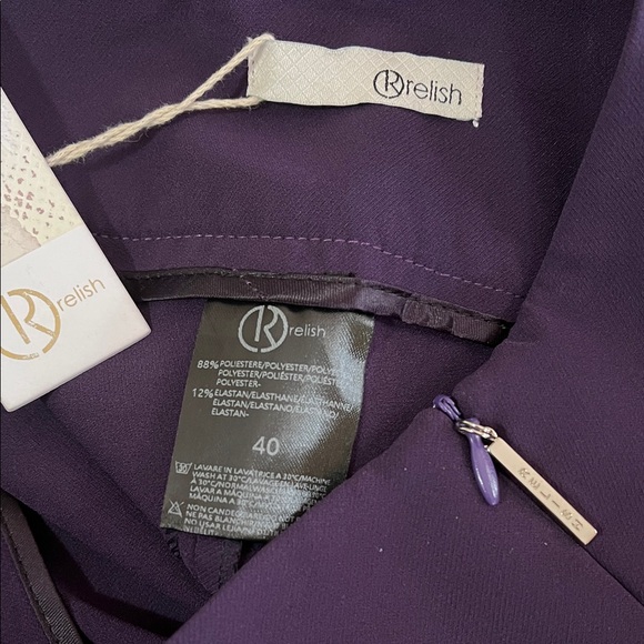 Elegant Purple Flare Pants - Picture 2 of 6